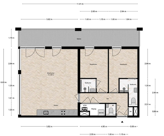 Floorplan - Willem Parelstraat, 1018 KZ Amsterdam